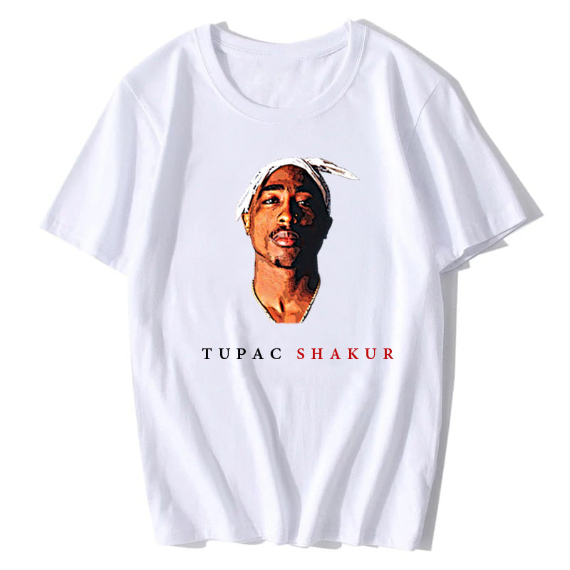 2PAC TUPACK SHAKUR ILLUSTED T-SHIRT AND MINIATURE VINYL