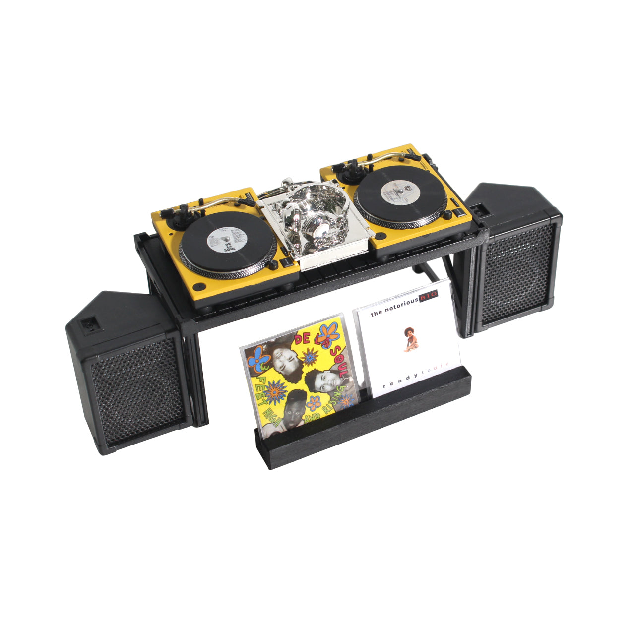 TECHNICS SL-1200M7L, SPEAKER, MIXIER &amp; HEADPHONE KEYCHAIN ​​SET [Miniature turntable diorama]