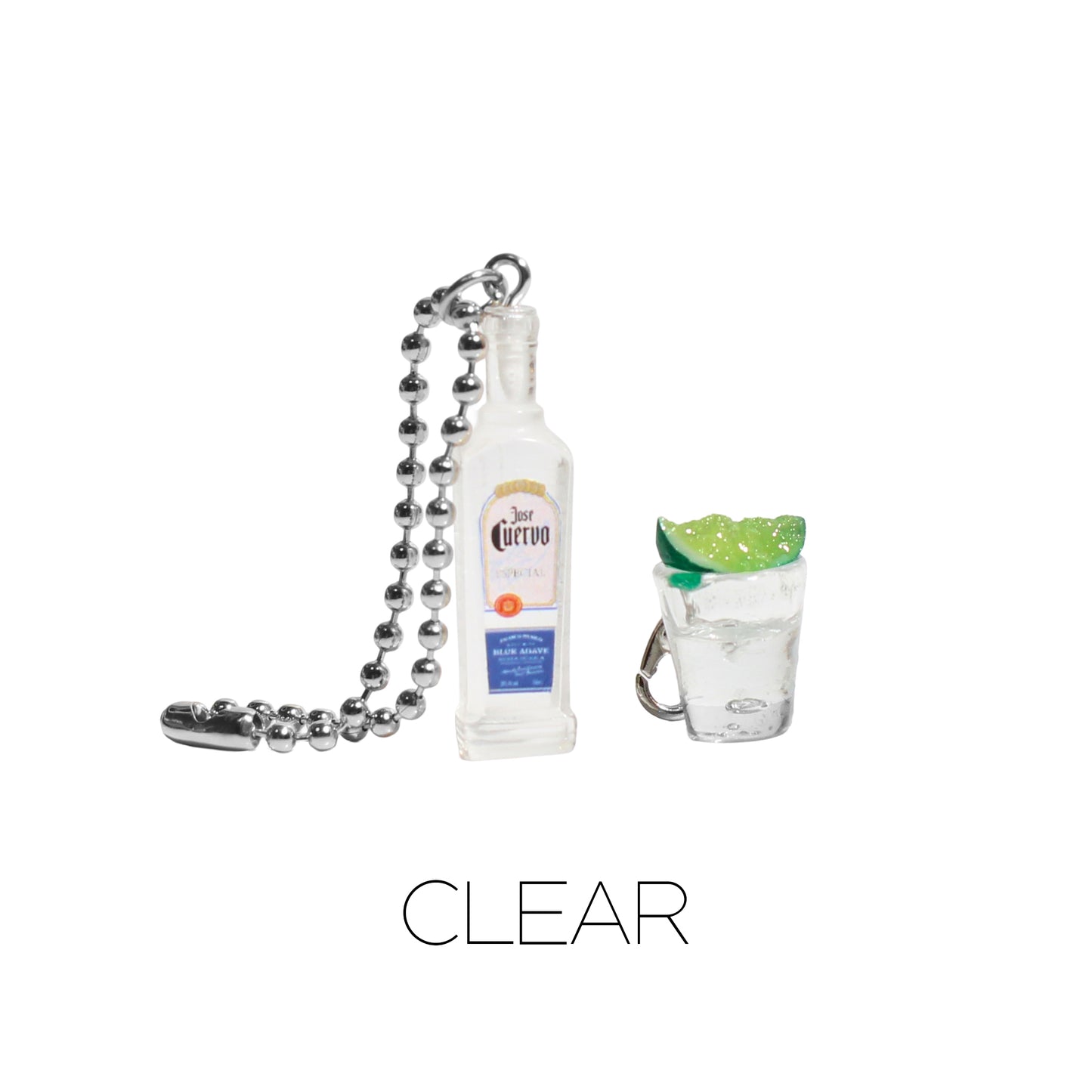 Miniature tequila-shaped keychain