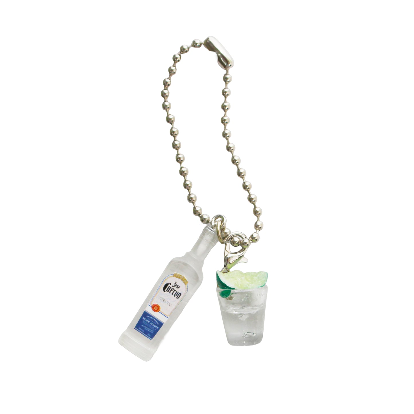 Miniature tequila-shaped keychain