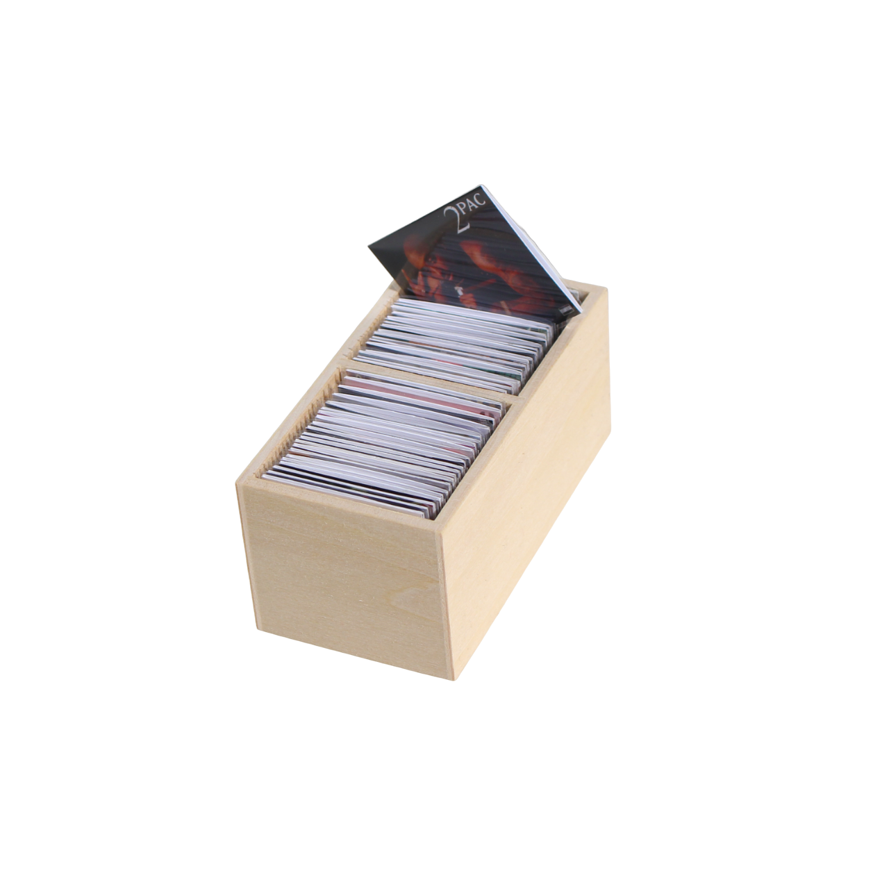 2SET OF WOODEN BOX FOR MINIATURE VINYL RECORDS [Set of 2 wooden color boxes for miniature records]