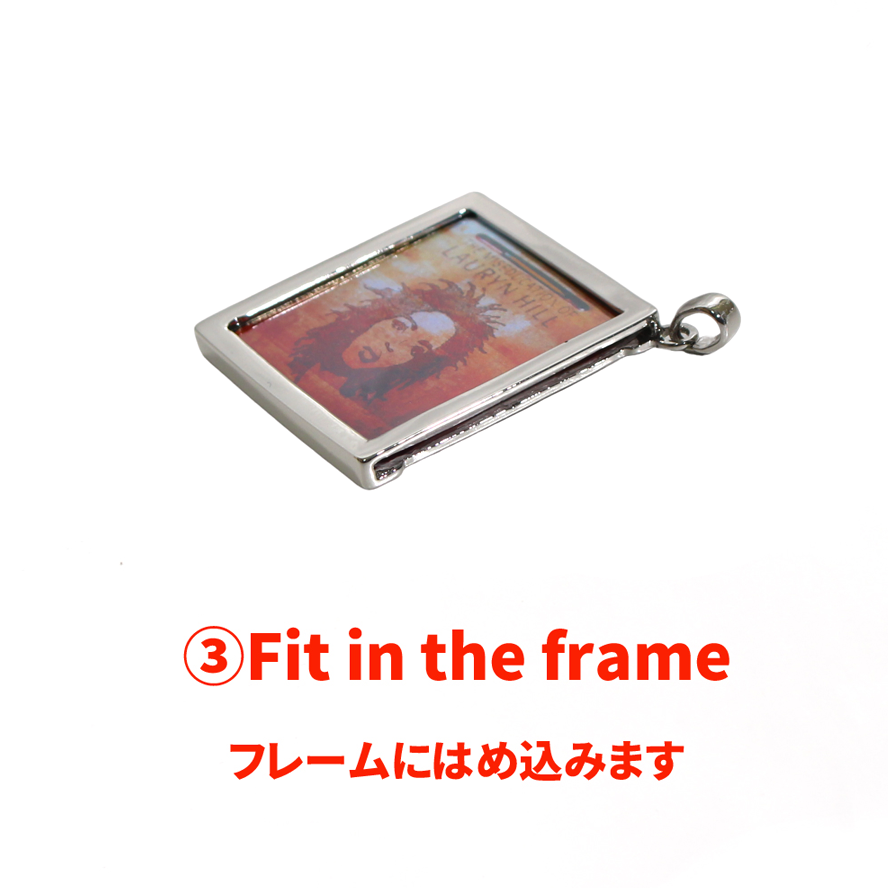 Dress-up metal frame key chain for miniature vinyl ミニチュアレコード専用 着せ替えメタルフレームキーホルダー