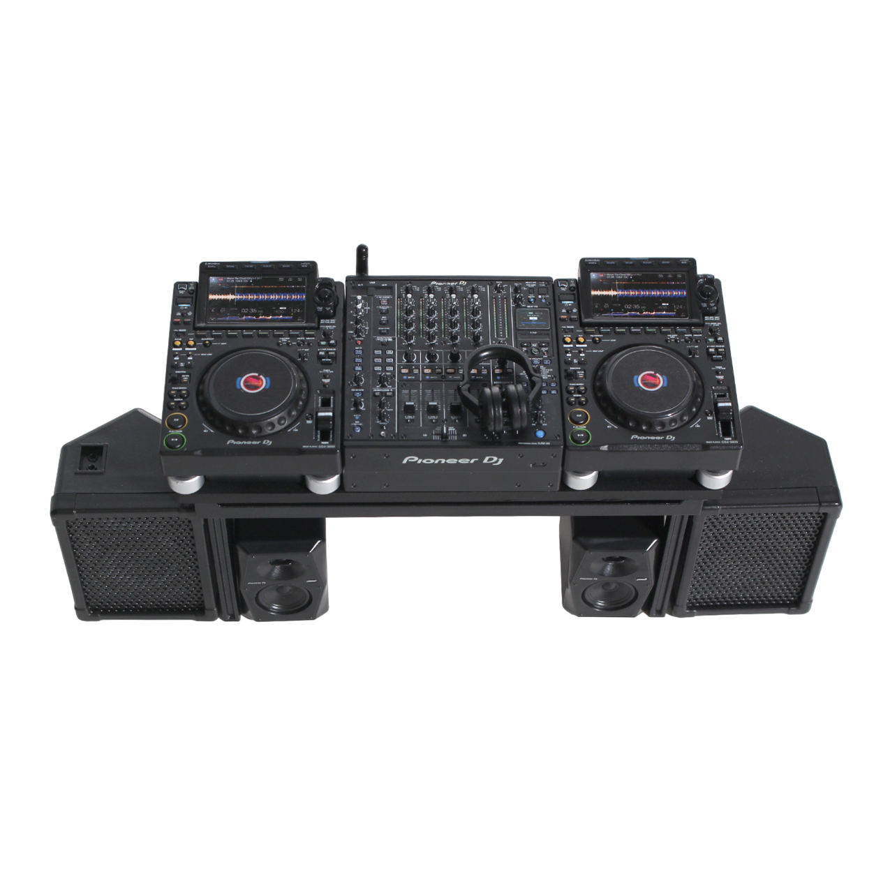 PIONEER CDJ, MIXER, HEADPHONE and SPEAKER SET 【Miniature Professional DJ multi player set】