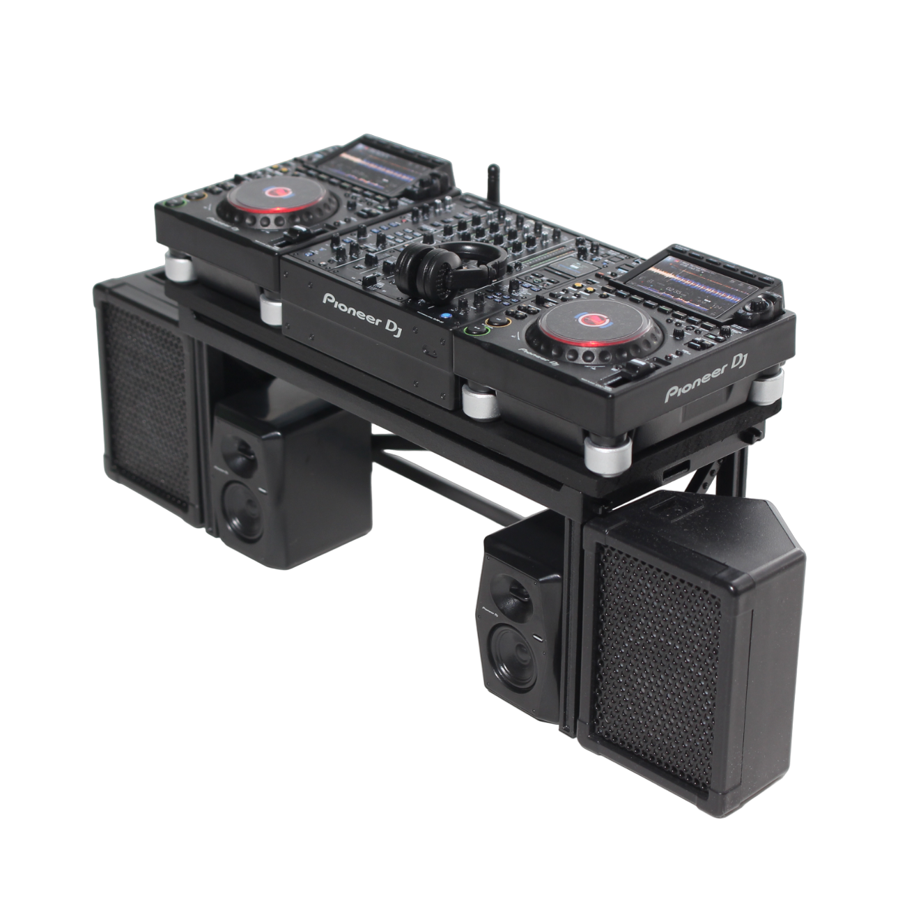 PIONEER CDJ, MIXER, HEADPHONE and SPEAKER SET 【Miniature Professional DJ multi player set】