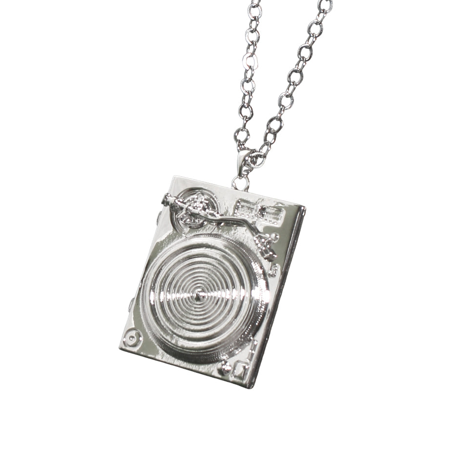 MINIATURE TECHNICS TURNTABLE NECKLACE Miniature turntable necklace