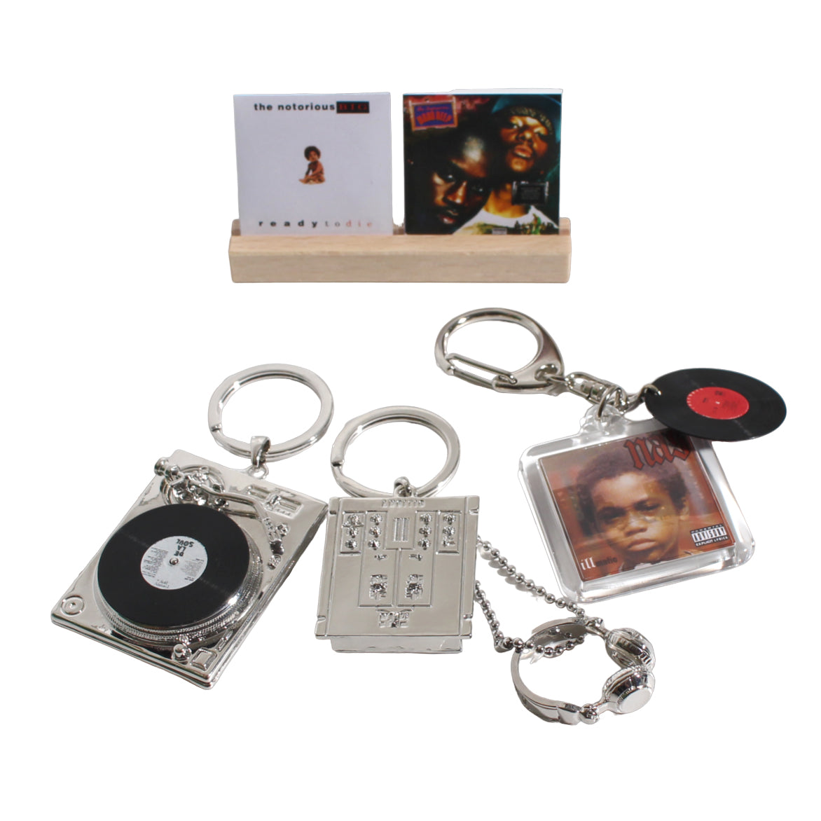 TECHNICS MINIATURE MIXER AND HEADPHONE KEYCHAIN