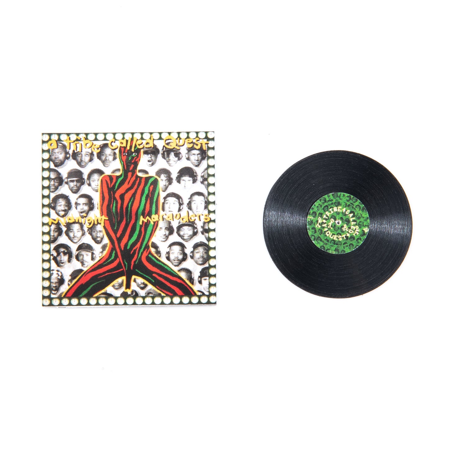 A TRIBE CALLED QUEST MIDNIGHT MARAUDERS [MINIATURE VINYL FRAME ACCESSORIES] Miniature record frame accessories KEY CHAIN ​​&amp; NECKLACE