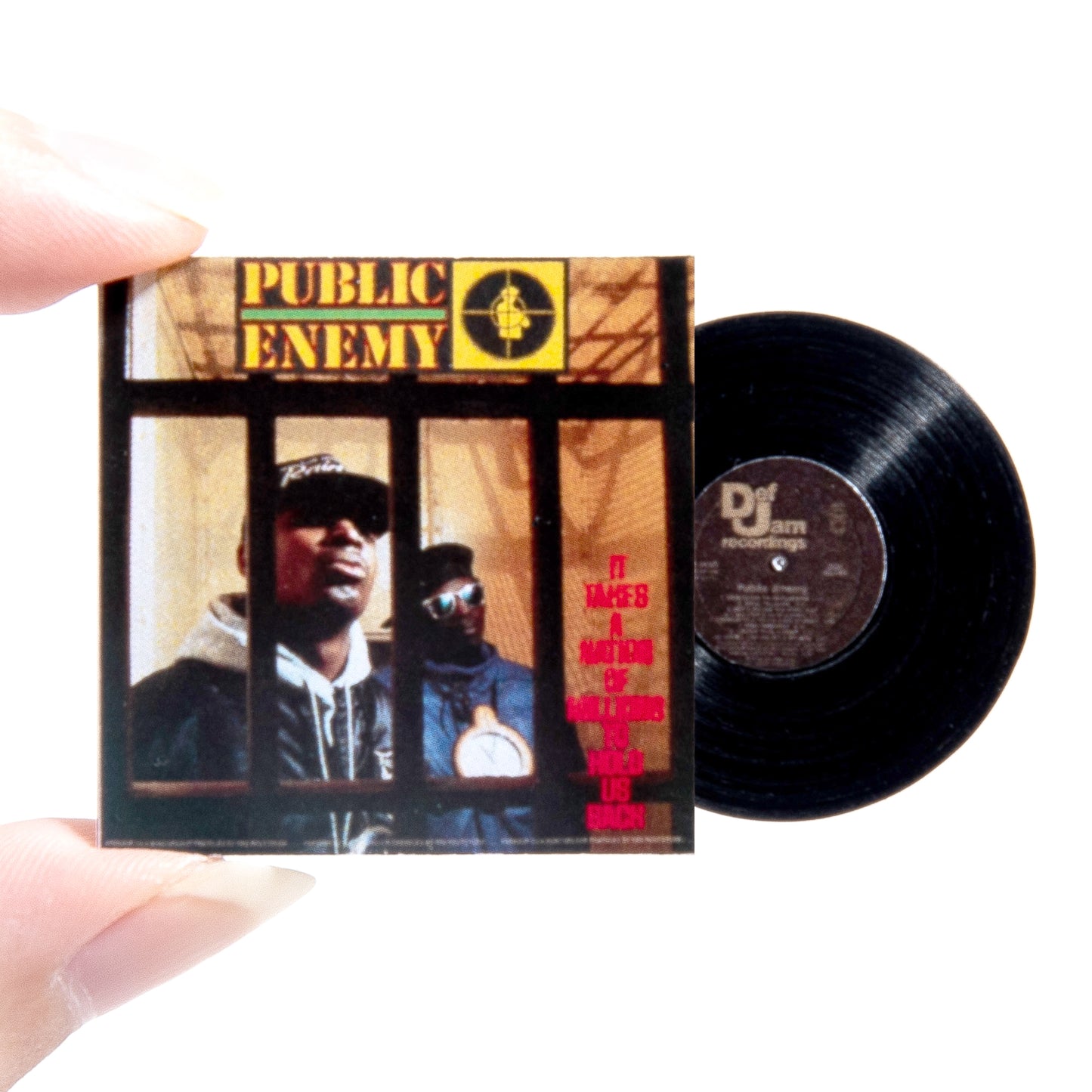 PUBLIC ENEMY IT TAKES A NATION OF MILLIONS TO HOLD US BACK【MINIATURE VINYL FRAME ACCESSORIES】ミニチュアレコード フレームアクセサリー KEY CHAIN & NECKLACE