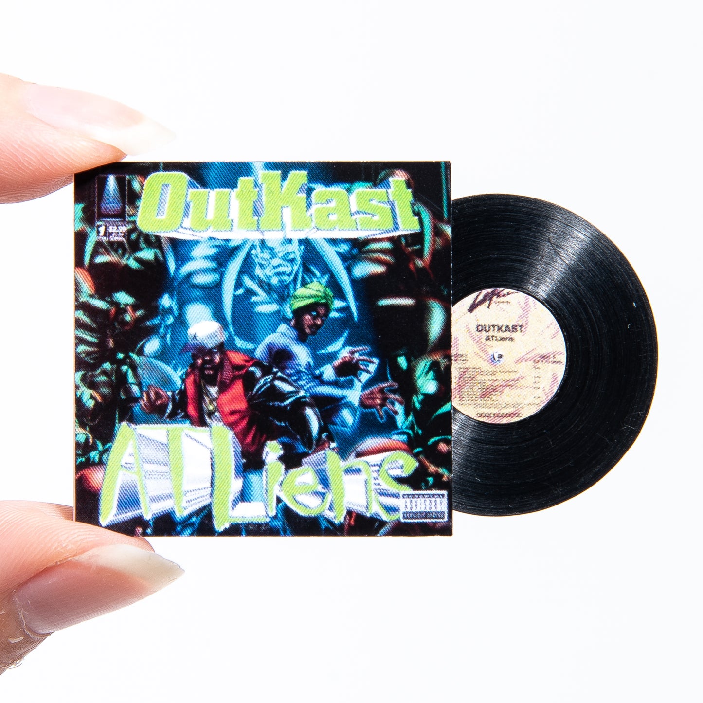 OUTKAST ATLIENS【MINIATURE VINYL FRAME ACCESSORIES】ミニチュアレコード フレームアクセサリー KEY CHAIN & NECKLACE