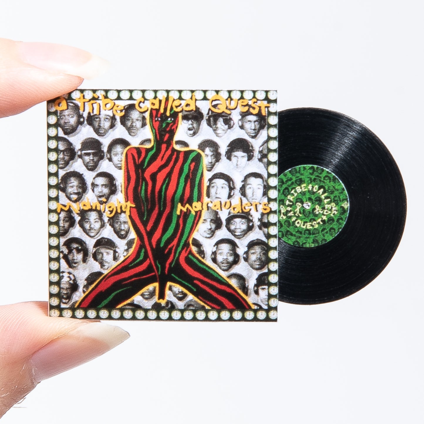 A TRIBE CALLED QUEST MIDNIGHT MARAUDERS [MINIATURE VINYL FRAME ACCESSORIES] Miniature record frame accessories KEY CHAIN ​​&amp; NECKLACE