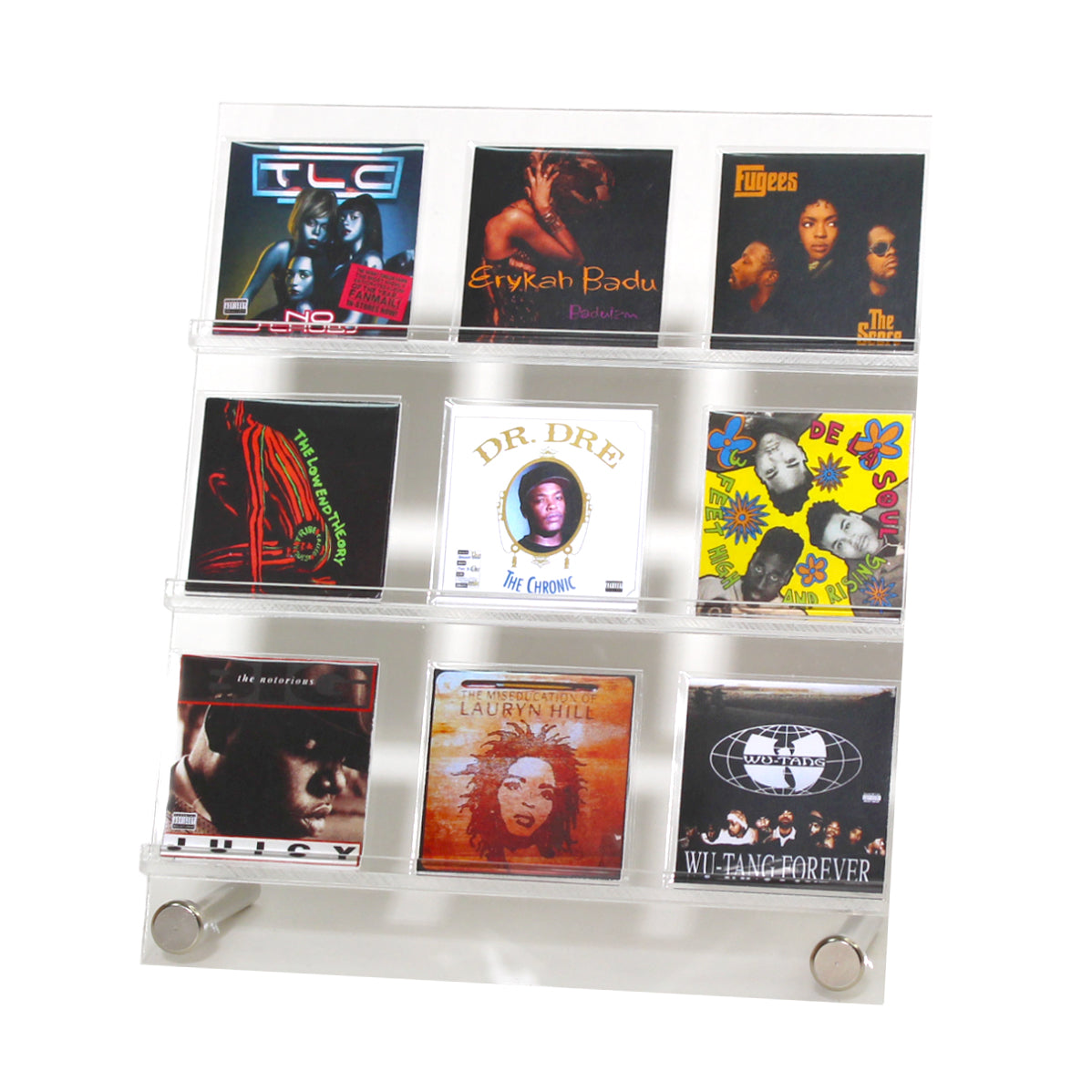 A set of 9 miniature vinyl of your choice comes with Acrylic showcase stand あなたのお好きなミニチュアレコードを9枚セットで