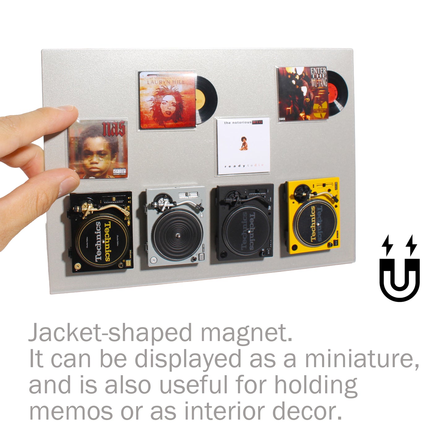 TECHNICS TURNTABLE MAGNET AND MINIATURE SET
