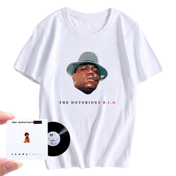 THE NOTORIOUS BIG BIGGY ILLUSTED T-SHIRT AND MINIATURE VINYL