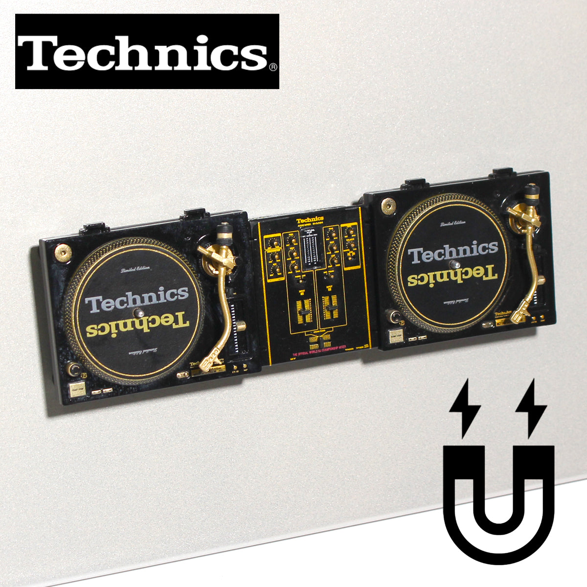 TECHNICS TURNTABLE MAGNET AND MINIATURE SET