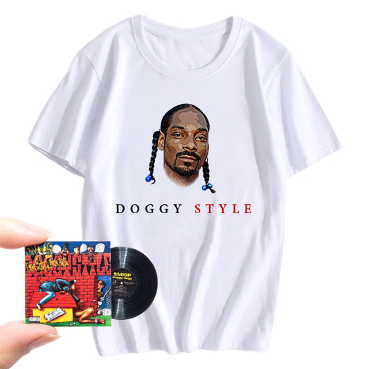 SNOOP DOGG ILLUSTED T-SHIRT AND MINIATURE VINYL