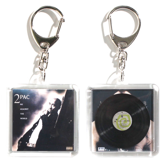 2PAC ME AGAINST THE WORLD【ACRYLIC KEY CHAIN MINIATURE HIPHOP VINYL】