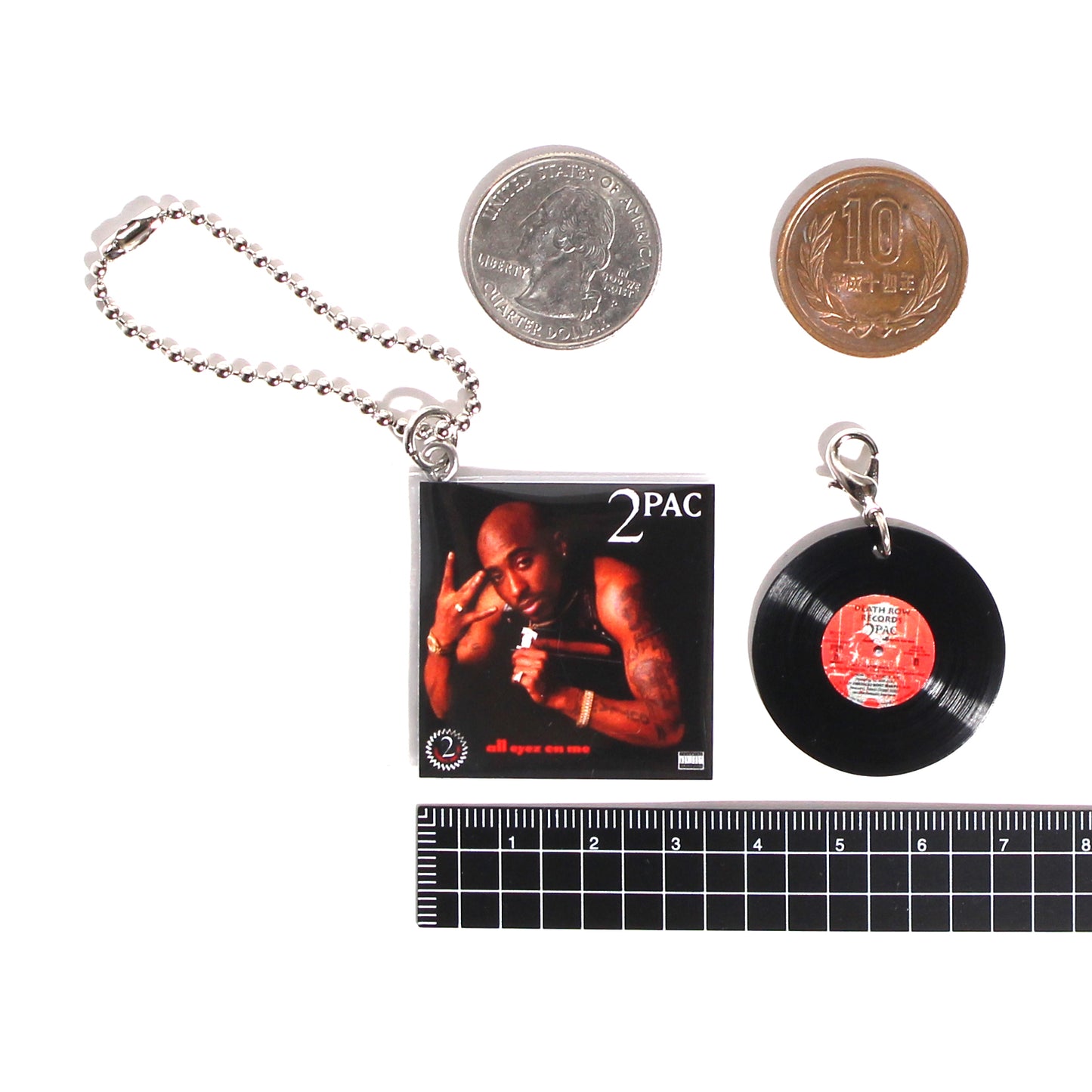 2PAC ALL EYES ON ME [KEY CHAIN ​​HIPHOP RECORD]