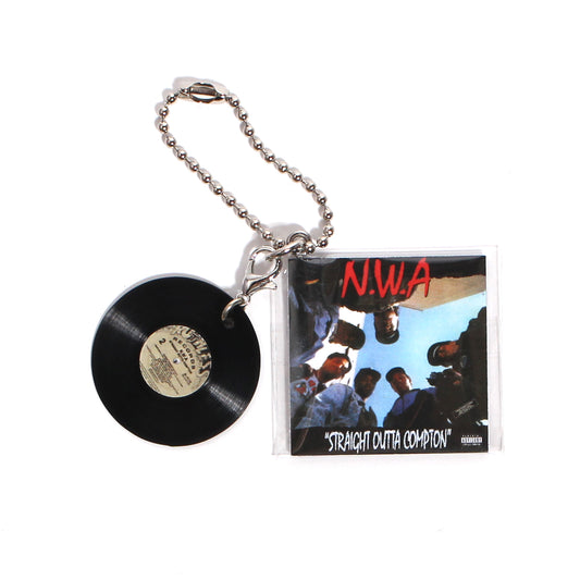 NWA STRAIGHT OUTTA COMPTON [KEY CHAIN ​​HIPHOP RECORD]