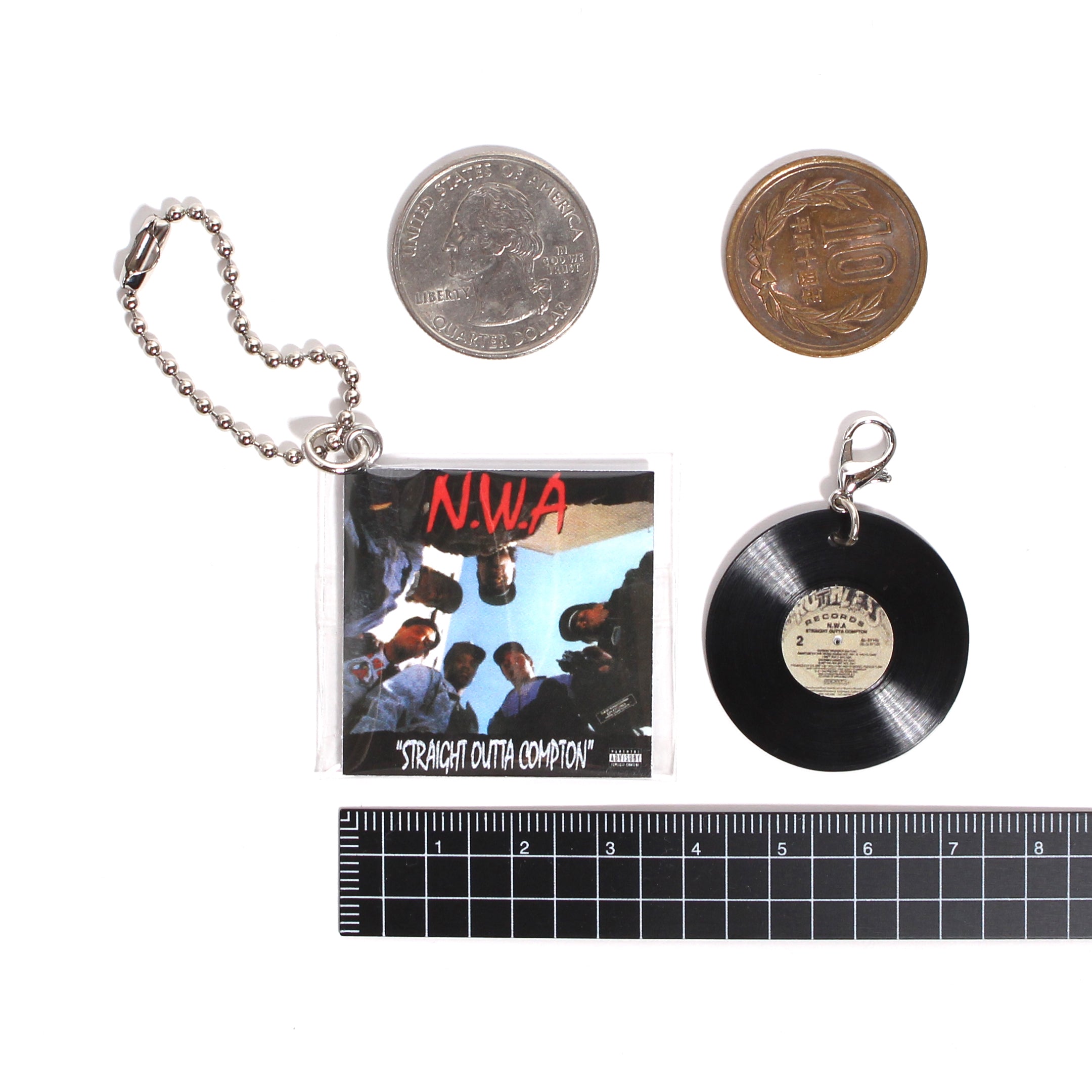 NWA STRAIGHT OUTTA COMPTON [KEY CHAIN ​​HIPHOP RECORD