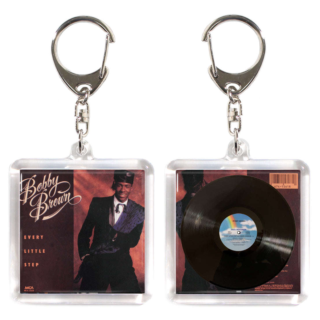 BOBBY BROWN EVERY LITTELE STEP 【ACRYLIC KEY CHAIN MINIATURE HIPHOP RNB VINYL】