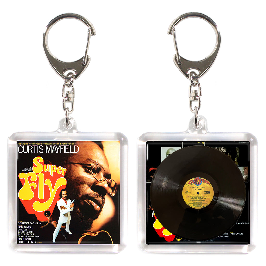 Curtis Mayfield Superfly【ACRYLIC KEY CHAIN MINIATURE SOUL VINYL】