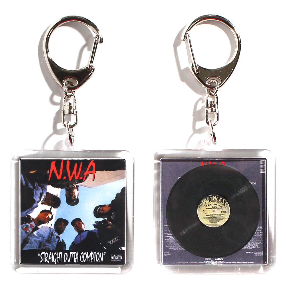 N.W.A STRAIGHT OUTTA COMPTON（NWA） 【ACRYLIC KEY CHAIN MINIATURE HIPHOP VINYL】